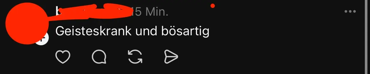 Kommentar geisteskrand und bösartig